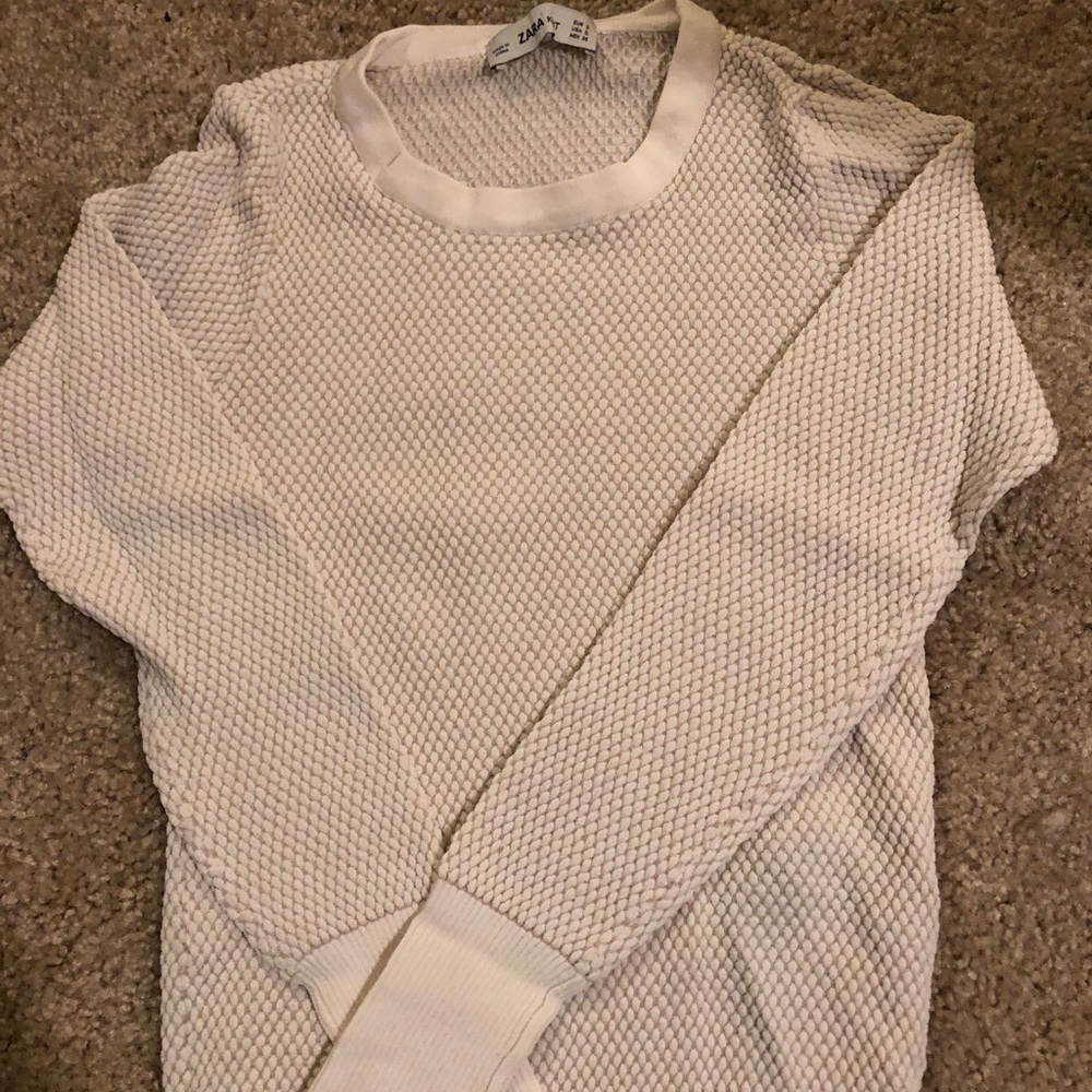 Zara white sweater size small